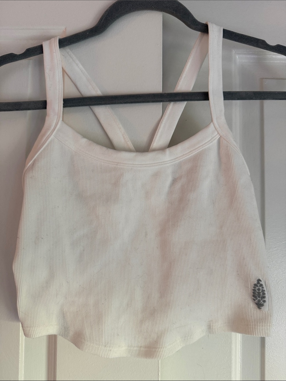 We The Free Ivory Ribbed Tank Top